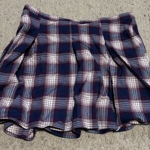 SO Navy & White Plaid mini Skirt